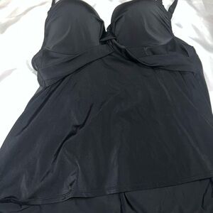 Black Underwire Adjustable Tankini 42c Lane Bryant